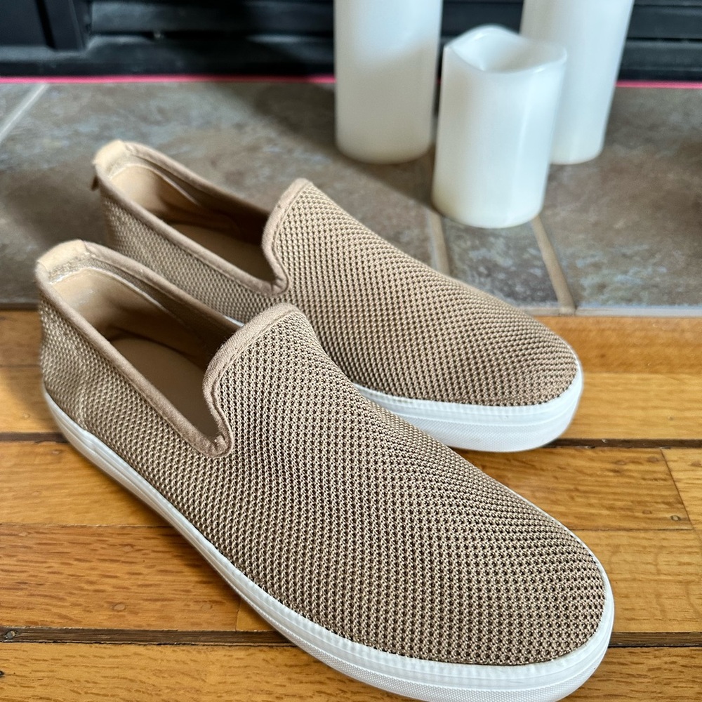 Tan Slip-On Sneakers
